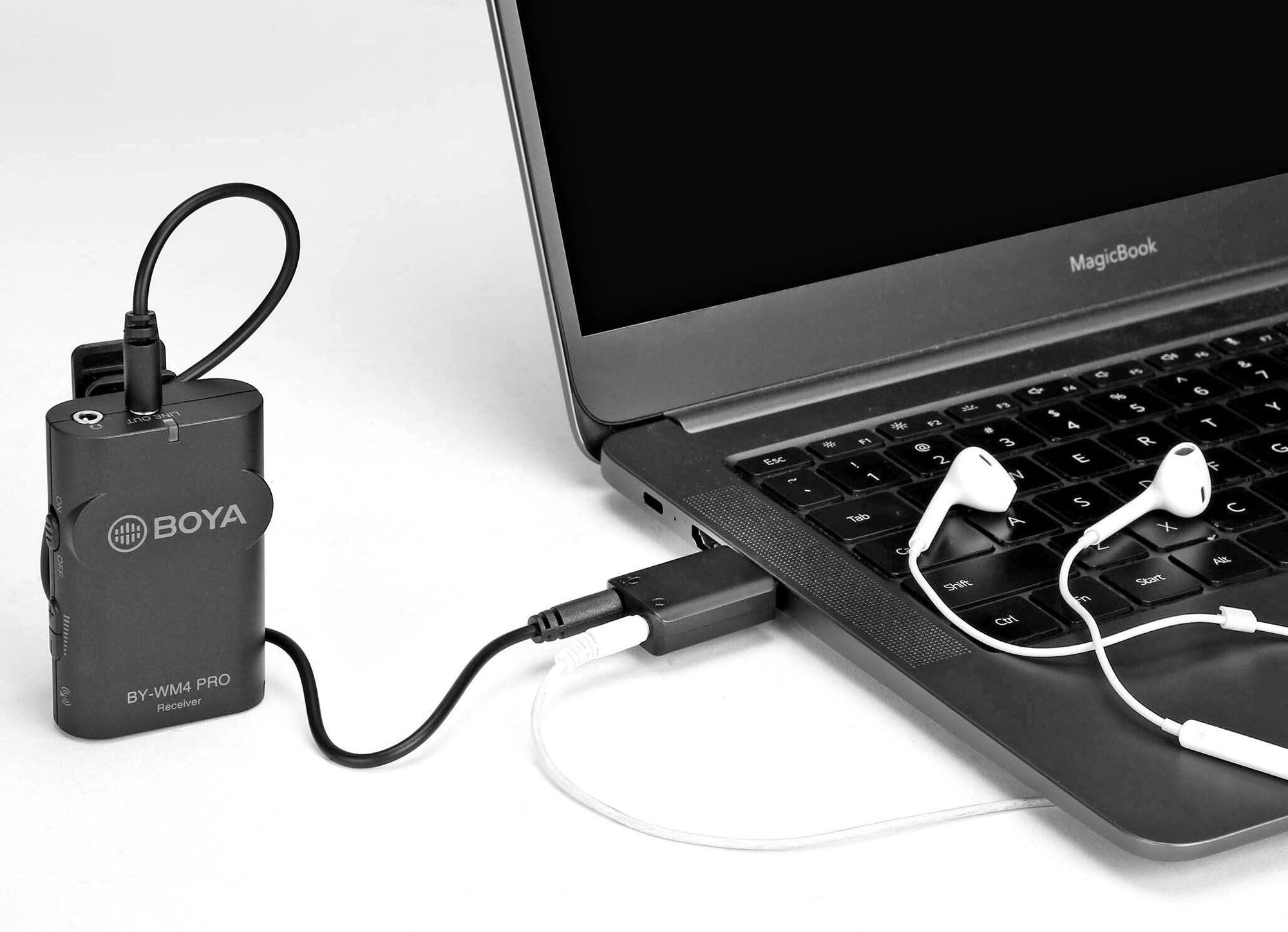 BOYA BY-EA2 USB (Plug/Jack TRS) - Adaptador divisor de señal Para laptops y PC · imagen 3