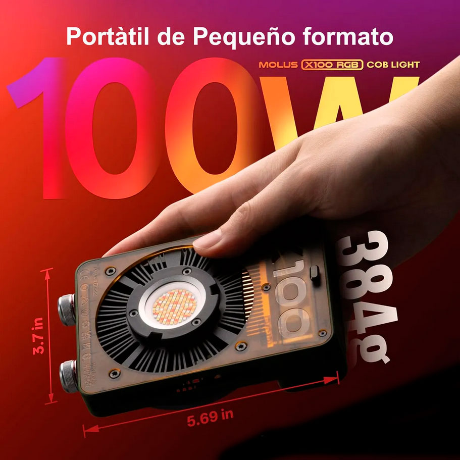 ZHIYUN Molus X100 PRO - RGB - LUZ LED · imagen 5